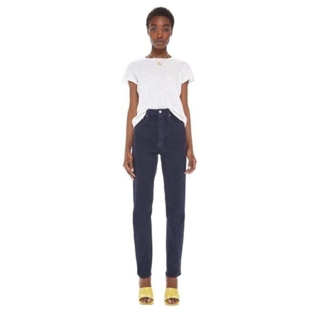 Mother SUPERIOR Jeans High Waisted Study Skimp in Blue Graphite
